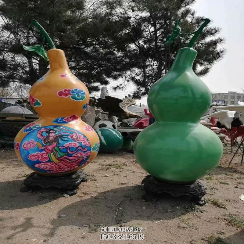 玻璃钢葫芦雕塑抽象工厂