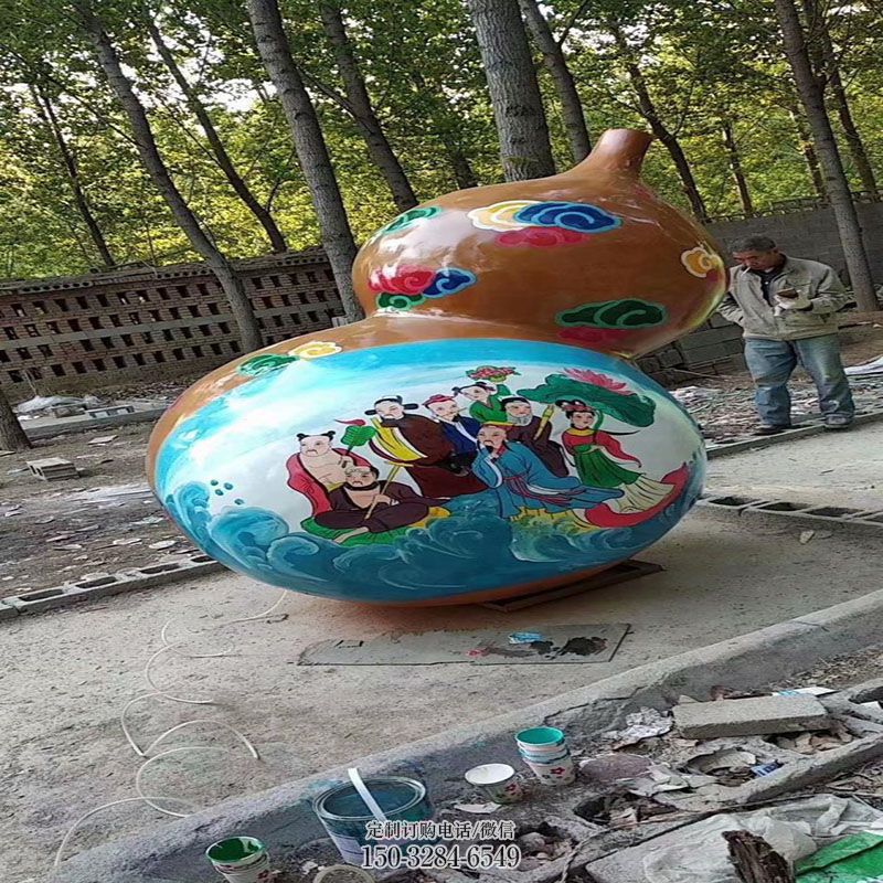 房地产玻璃钢葫芦雕塑展品
