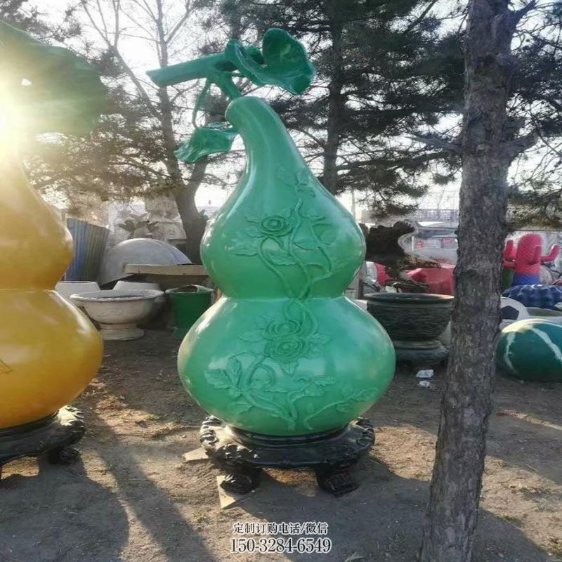 景观玻璃钢葫芦雕塑造型制造商