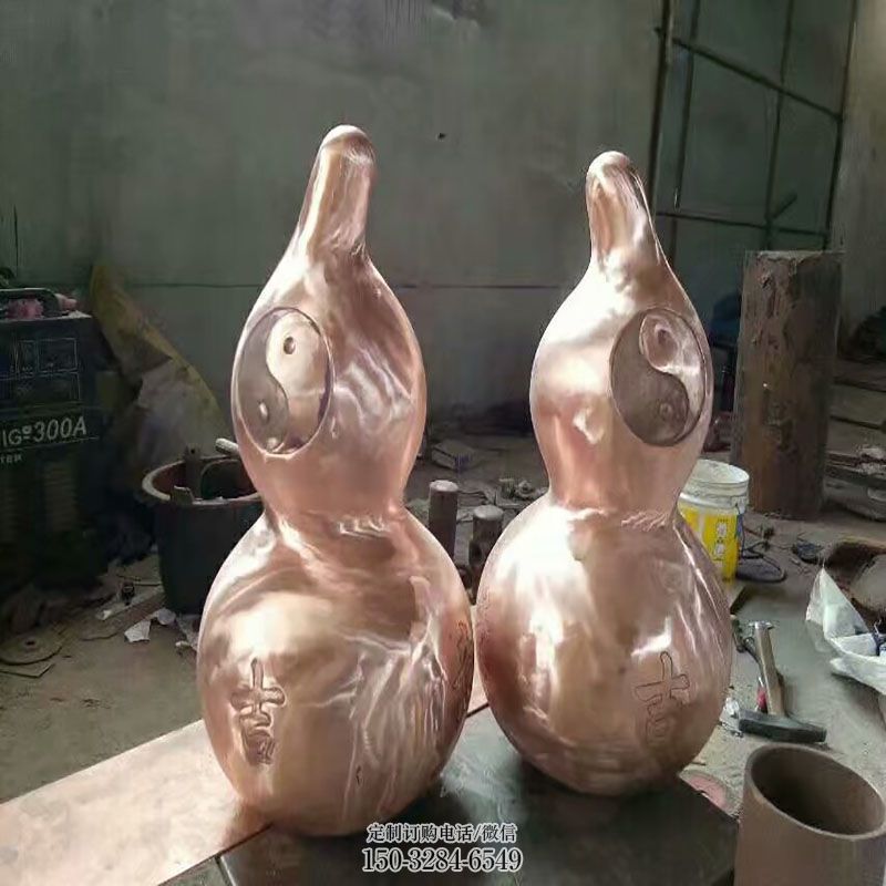 景观铜葫芦雕塑摆件制造